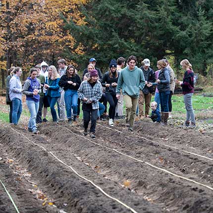 student farming